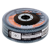 Disco laminado 4-1/2', grano 120 centro 7/8', fibra, TRUPER