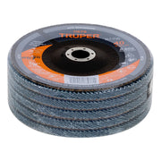 Disco laminado 7', grano 40 centro 7/8', fibra, TRUPER