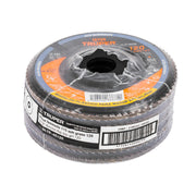 Disco laminado 4-1/2' grano 120 centro 7/8', plástico,TRUPER
