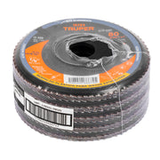 Disco laminado 4-1/2' grano 80 centro 7/8', plástico, TRUPER