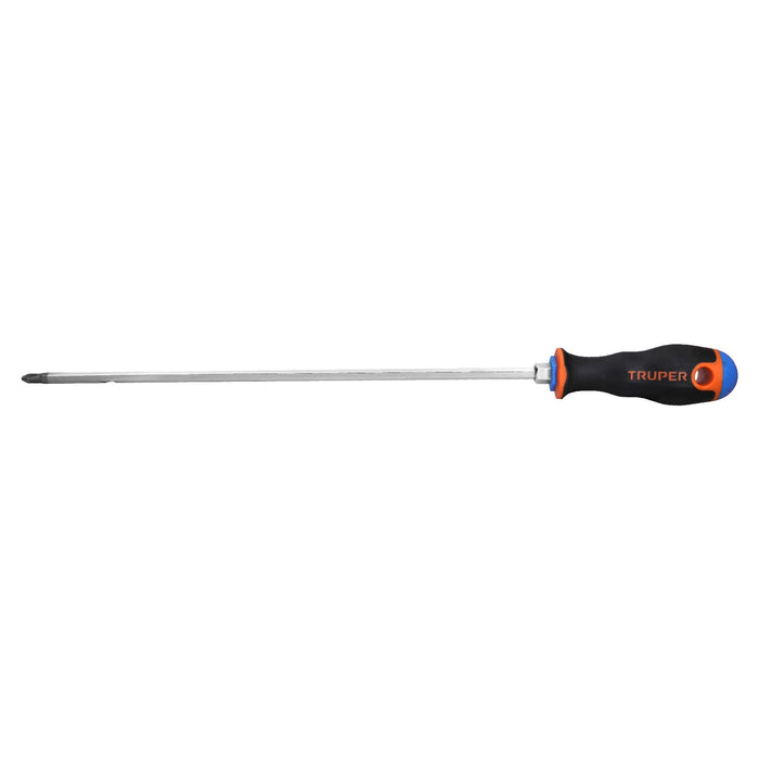 Desarmador de cruz 1/4' x 12' mango Comfort Grip, TRUPER