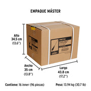Desarmador de cruz 1/4' x 12' mango Comfort Grip, PRETUL