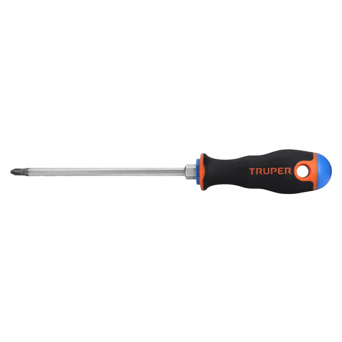 Desarmador de cruz 1/4' x 6' mango Comfort Grip, TRUPER