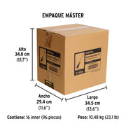 Desarmador de cruz 1/4' x 6' mango Comfort Grip, PRETUL