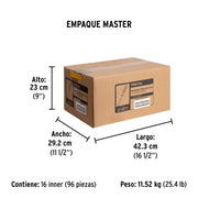 Desarmador de cruz 1/4 x 6' mango de PVC, PRETUL