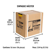 Desarmador de cruz 1/8' x 4' mango Comfort Grip, PRETUL