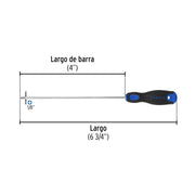 Desarmador de cruz 1/8' x 4' mango Comfort Grip, PRETUL