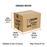Desarmador de cruz 1/8' x 4' mango Comfort Grip, TRUPER