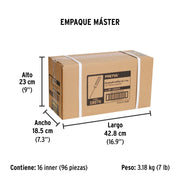 Desarmador de cruz 1/8' x 4' mango de PVC, PRETUL
