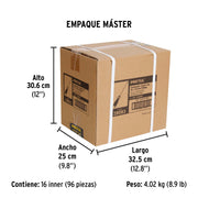 Desarmador de cruz 1/8' x 6' mango Comfort Grip, PRETUL