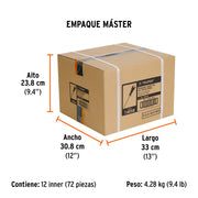 Desarmador de cruz 1/8' x 6' mango Comfort Grip, TRUPER