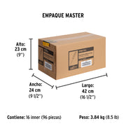 Desarmador de cruz 1/8' x 6' mango de PVC, PRETUL