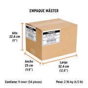 Desarmador de cruz 1/8' x 6' mango de acetato, TRUPER