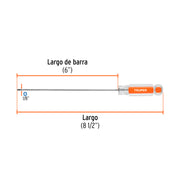 Desarmador de cruz 1/8' x 6' mango de acetato, TRUPER
