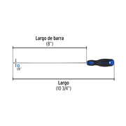 Desarmador de cruz 1/8' x 8' mango Comfort Grip, PRETUL