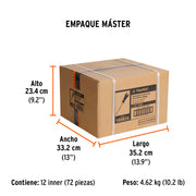 Desarmador de cruz 1/8' x 8' mango Comfort Grip, TRUPER