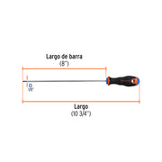 Desarmador de cruz 1/8' x 8' mango Comfort Grip, TRUPER