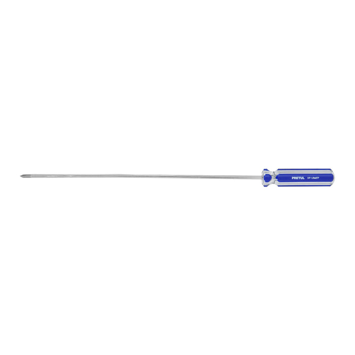 Desarmador de cruz 1/8' x 8' mango de PVC, PRETUL