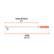 Desarmador de cruz 1/8' x 8' mango de acetato, TRUPER