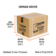 Desarmador de cruz 3/16' x 3' mango Comfort Grip, TRUPER