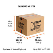 Desarmador de cruz 3/16' x 4' mango Comfort Grip, TRUPER