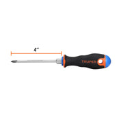 Desarmador de cruz 3/16' x 4' mango Comfort Grip, TRUPER