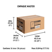 Desarmador de cruz 3/16 x 6' mango de PVC, PRETUL