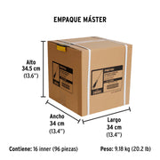 Desarmador de cruz 3/16' x 8' mango Comfort Grip, PRETUL
