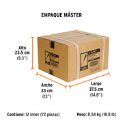Desarmador de cruz 3/16' x 8' mango Comfort Grip, TRUPER