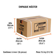Desarmador de cruz 3/8' x 8' mango Comfort Grip, TRUPER