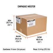 Desarmador de cruz 3/8' x 8' mango de acetato, TRUPER