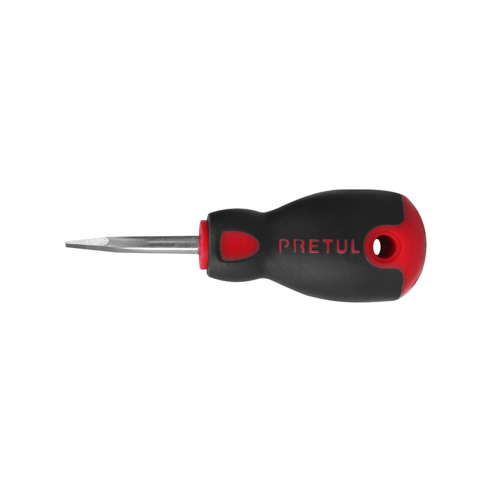 Desarmador plano 1/4' x 1-1/2'mango Comfort Grip, PRETUL