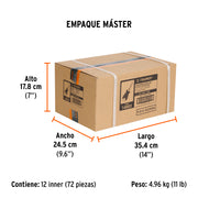 Desarmador plano 1/4' x 1-1/2' mango Comfort Grip, TRUPER