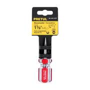 Desarmador plano 1/4 x 1-1/2' mango de PVC, PRETUL