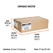 Desarmador plano 1/4' x 1-1/2' mango de acetato, TRUPER