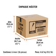 Desarmador plano 1/4' x 4' mango Comfort Grip, TRUPER