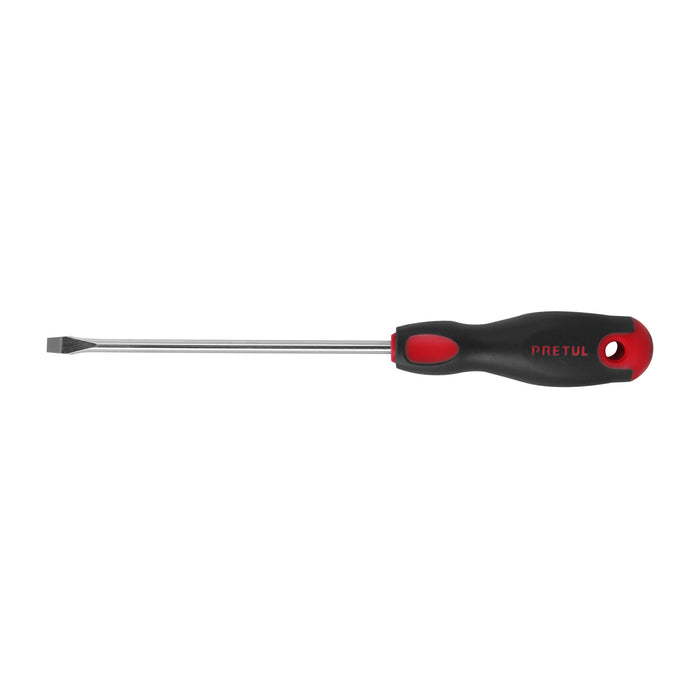 Desarmador plano 1/4' x 6'mango Comfort Grip, PRETUL