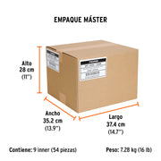 Desarmador plano 1/4' x 6' mango de acetato, TRUPER