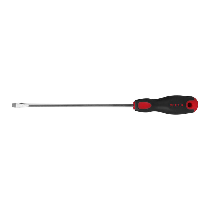 Desarmador plano 1/4' x 8'mango Comfort Grip, PRETUL