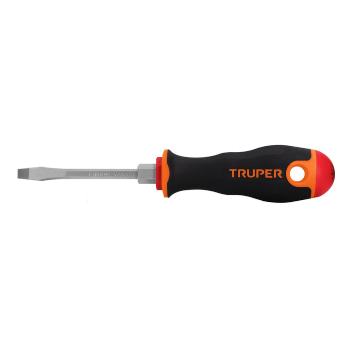 Desarmador plano 3/16' x 3' mango Comfort Grip, TRUPER