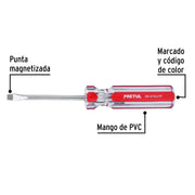 Desarmador plano 3/16 x 3' mango de PVC, PRETUL