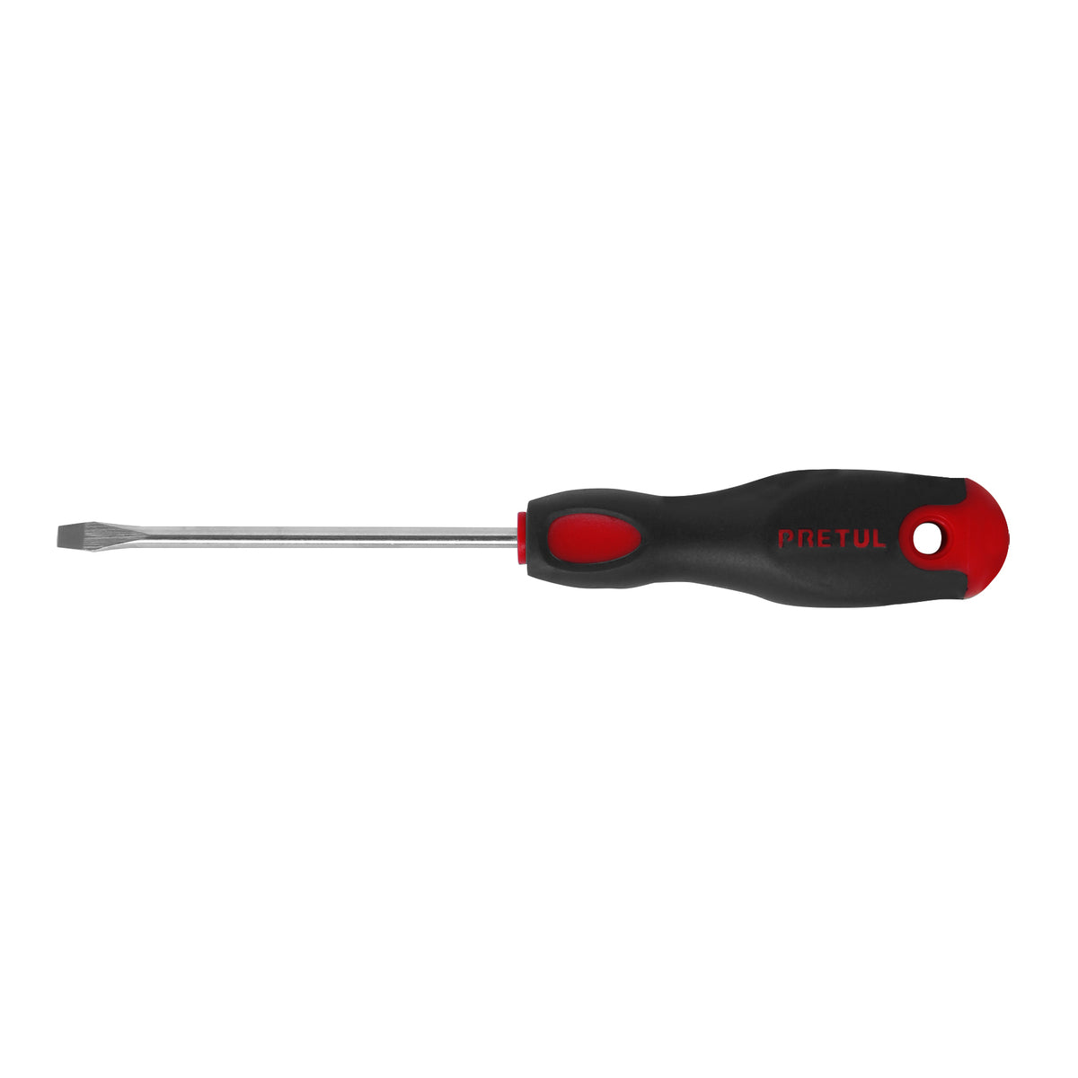 Desarmador plano 3/16 x 4' mango Comfort Grip, PRETUL