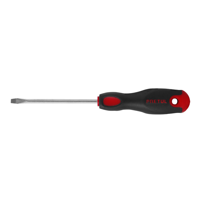 Desarmador plano 3/16 x 4' mango Comfort Grip, PRETUL