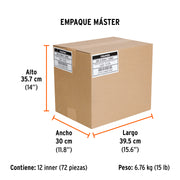 Desarmador plano 3/16' x 4' mango de acetato, TRUPER