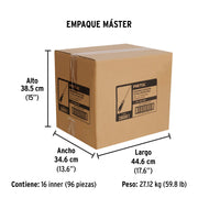 Desarmador plano 3/8' x 12' mango Comfort Grip, PRETUL