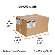 Desarmador plano 3/8' x 8' mango de acetato, TRUPER