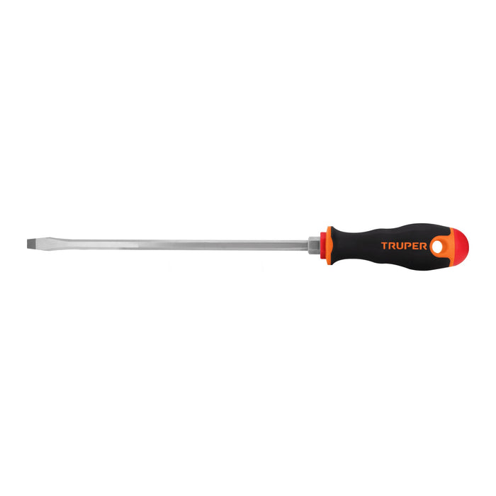 Desarmador plano 5/16' x 10' mango Comfort Grip, TRUPER