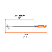 Desarmador plano 5/16' x 10' mango de acetato, TRUPER