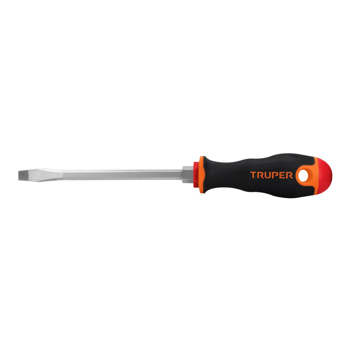Desarmador plano 5/16' x 6' mango Comfort Grip, TRUPER