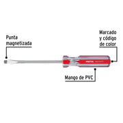 Desarmador plano 5/16 x 6' mango de PVC, PRETUL